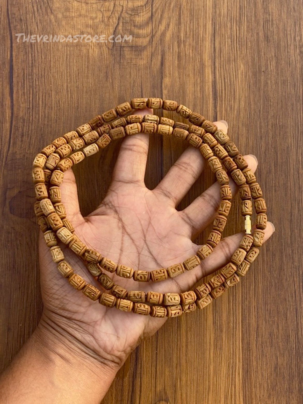 3 Round Radha Name Original Tulsi Mala The Vrinda Store - Original Tulsi Kanthi Mala Shop In Vrindavan